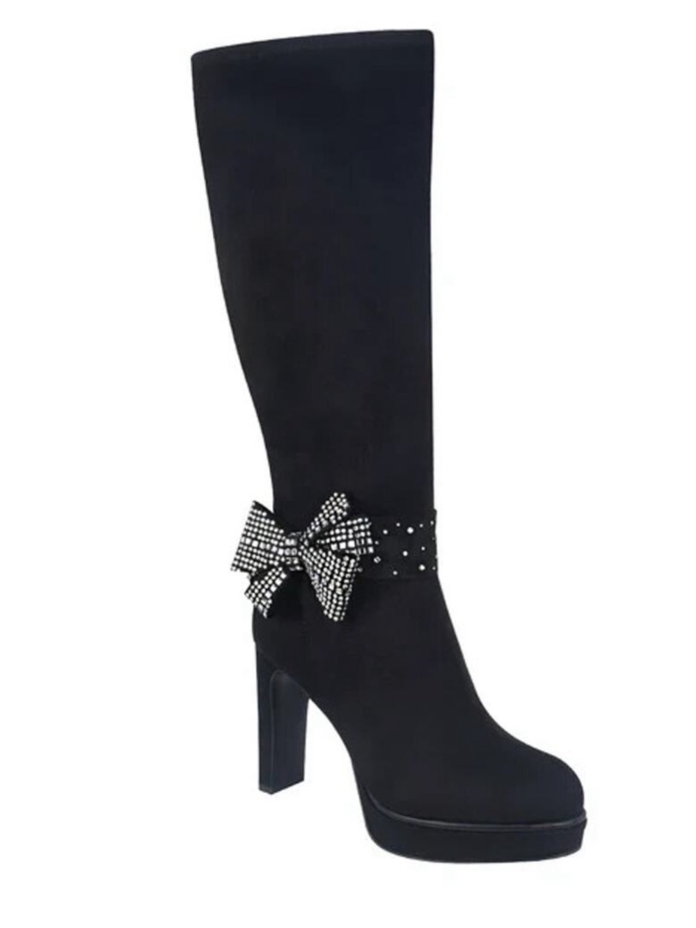 NWOB Impo Women's Onneli Bling Stretch Knee Boot in Black Size 11M